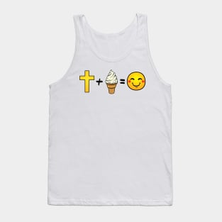 Christ plus Vanilla Ice Cream equals happiness Tank Top